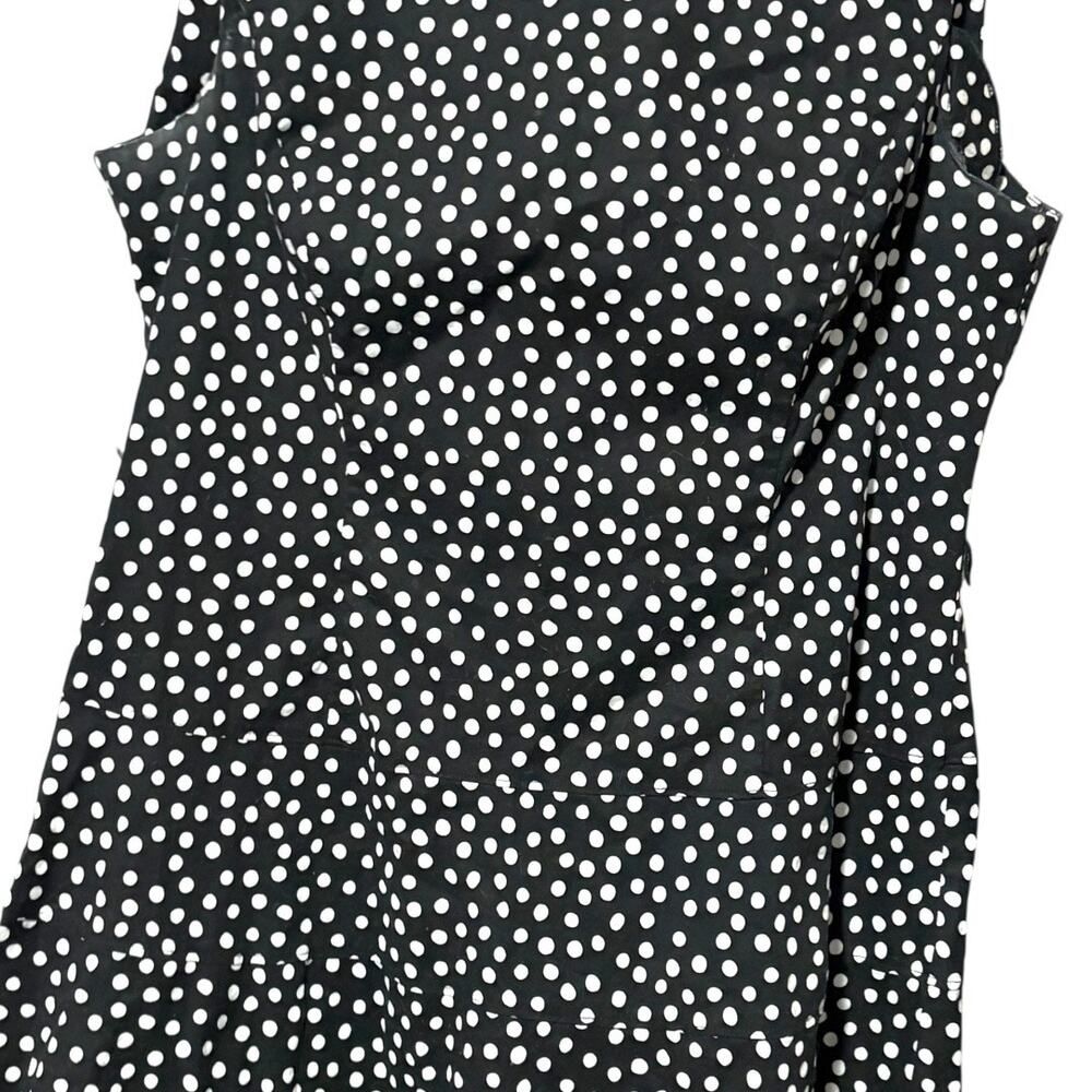 Tailored Polka Dot Dress - 14edium Sleeveless Classic Midi Fit & Flare - Picture 6 of 16